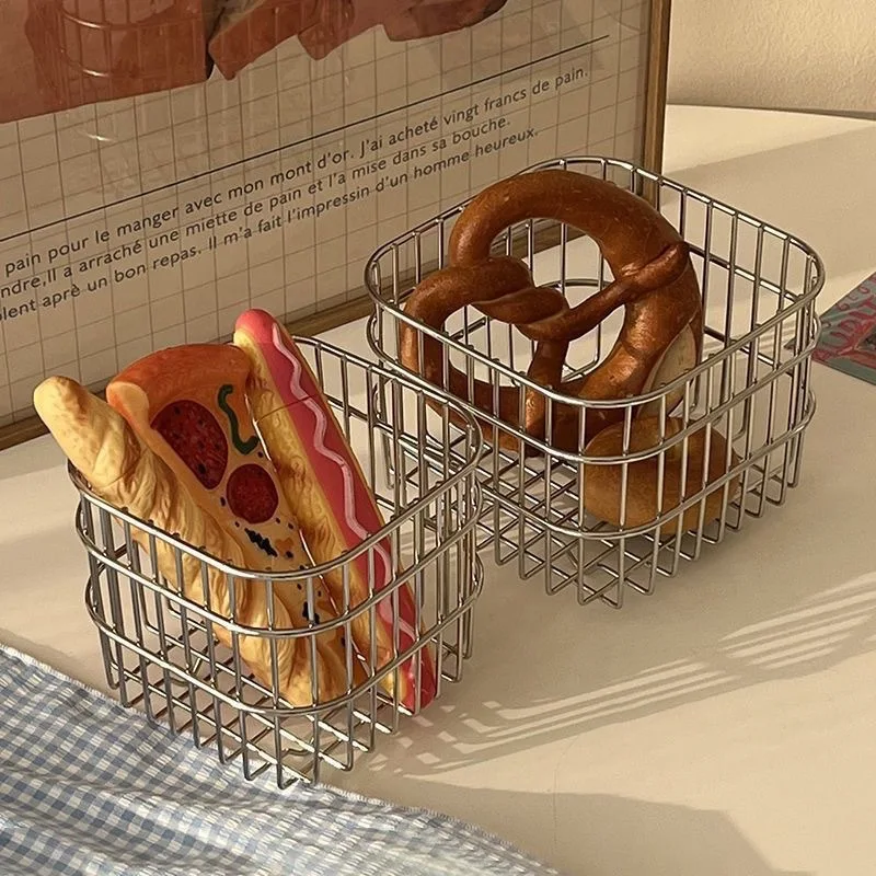Compost Bin Countertop - Cesta de Almacenamiento de Alambre Metálico,