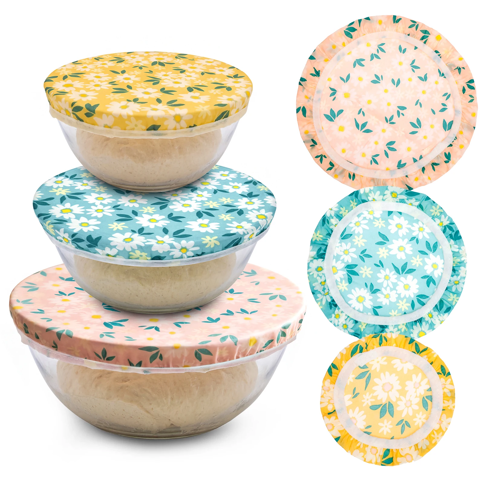 Beeswax Food Cover - Juego de 3 Cubiertas para Tazones,