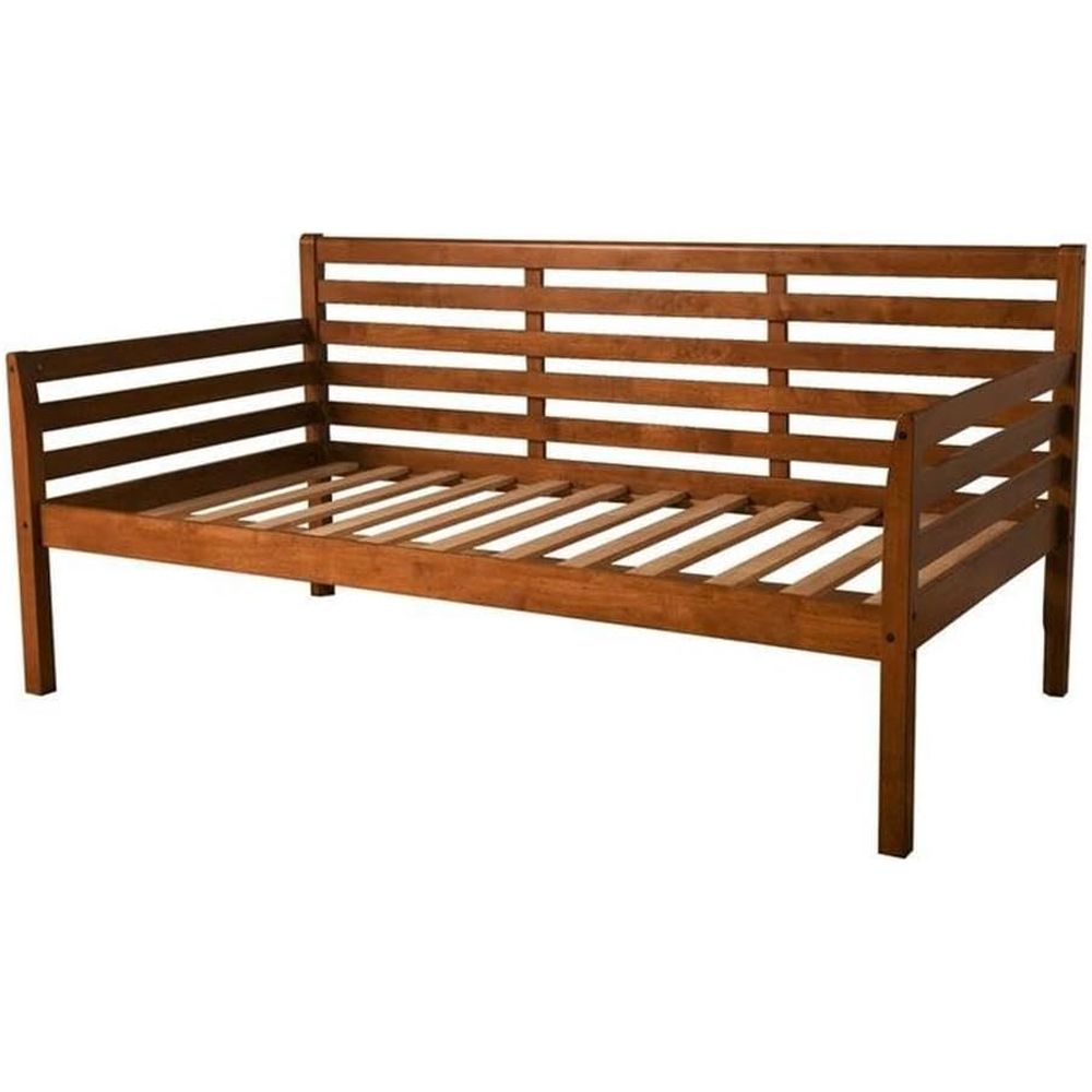 Sustainable Living Homes - Cama nido doble en marrón medio,