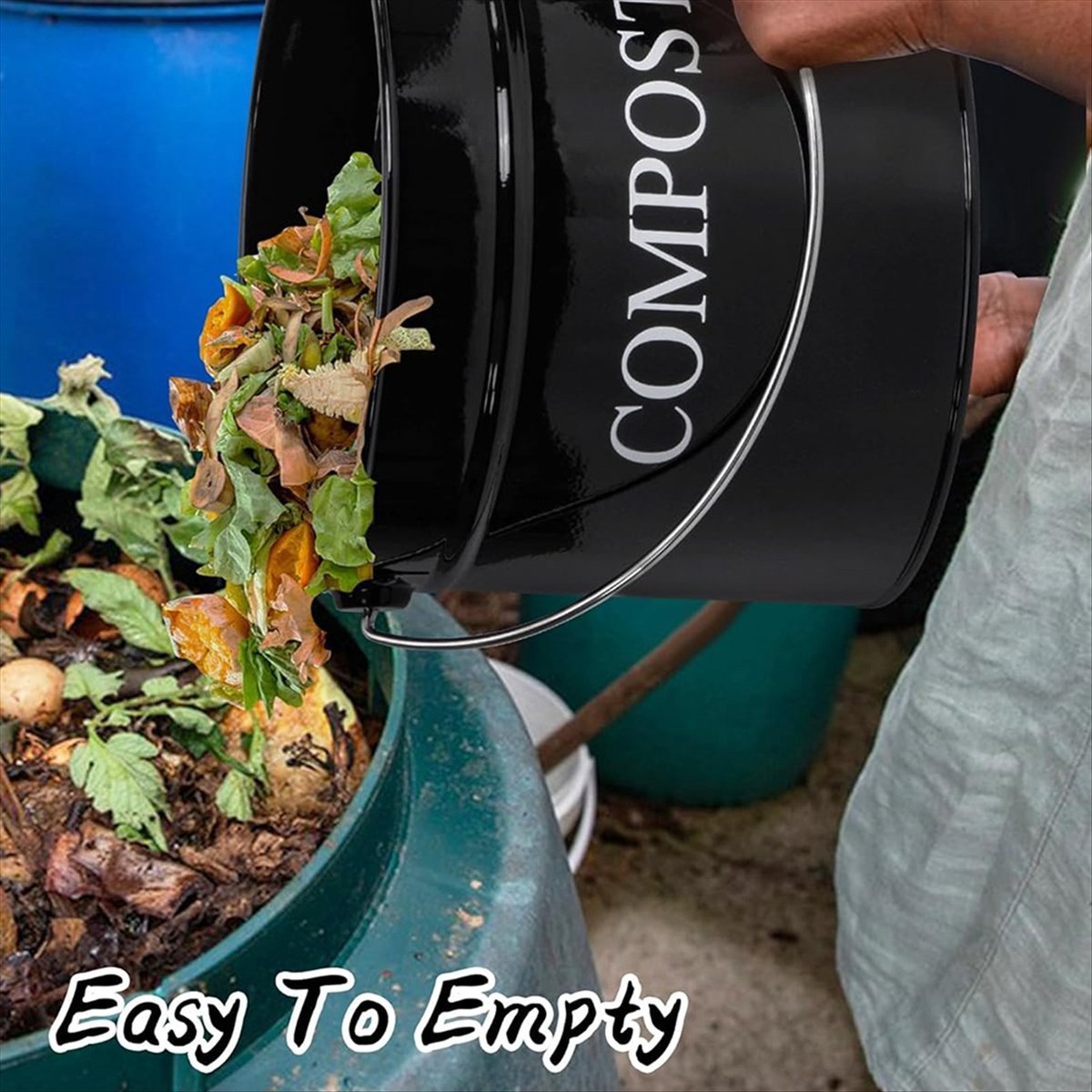 Compost Bin Countertop - Contenedor de abono de cocina para