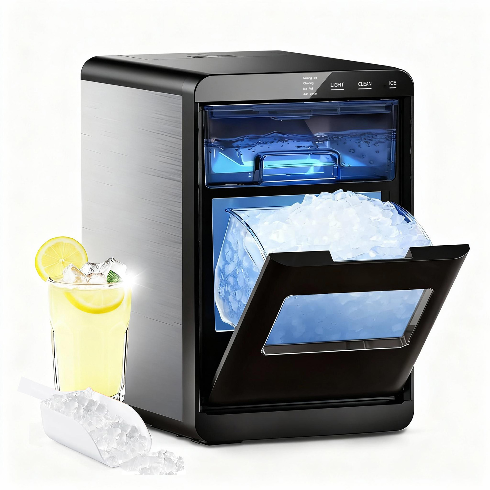 Compost Bin Countertop - Máquina de hielo Nugget para encimera,