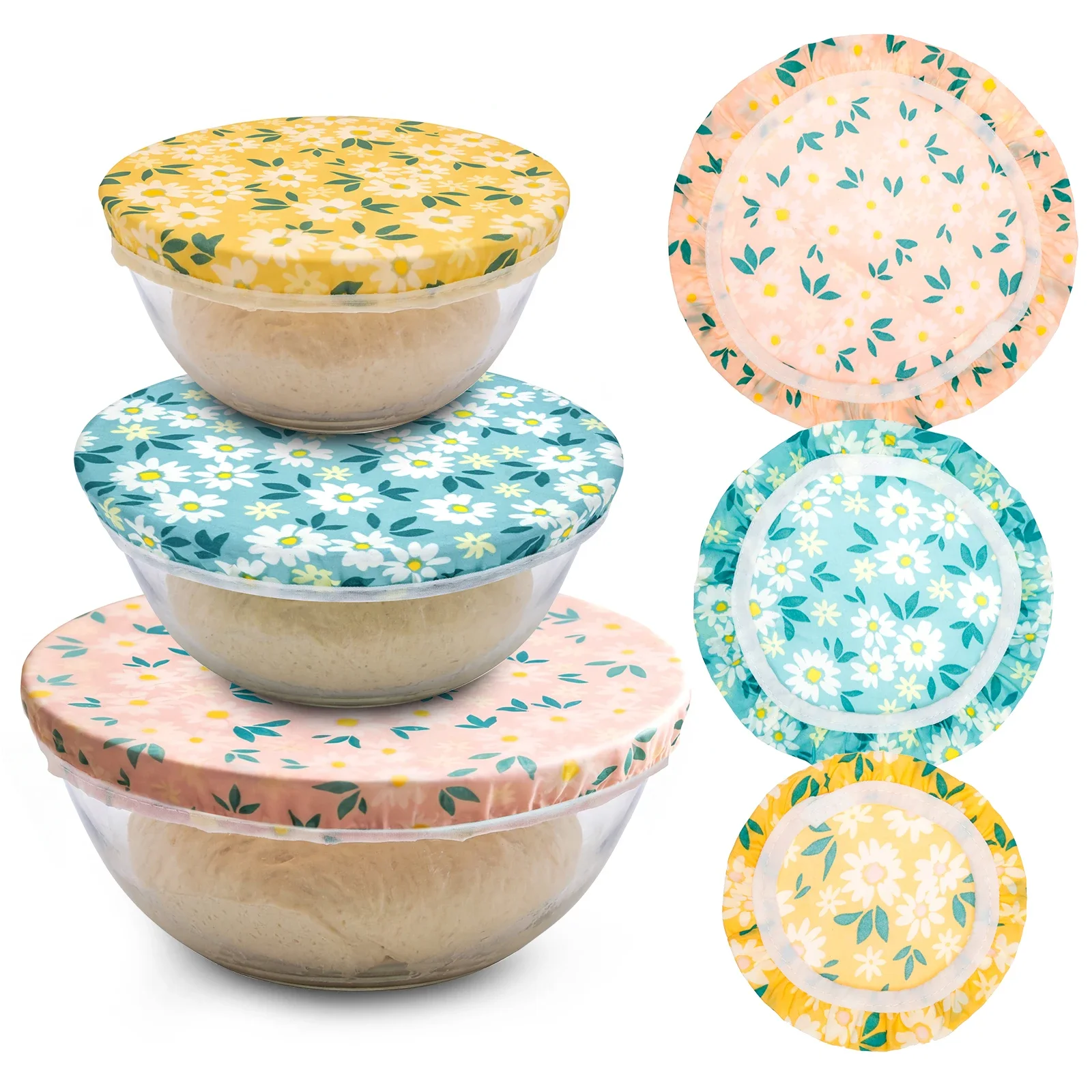 Beeswax Food Cover - Juego de 3 Cubiertas para Tazones,