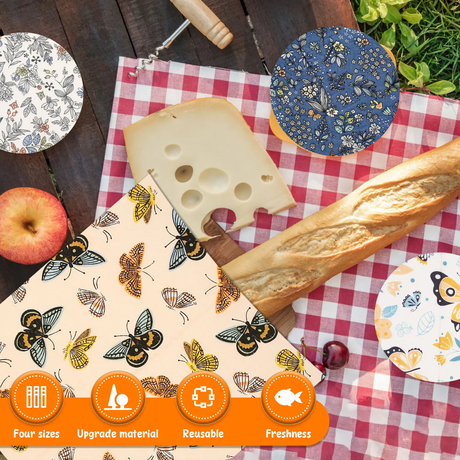 Juego de 11 Envoltorios de Cer - Beeswax Food Cover reseña y precio