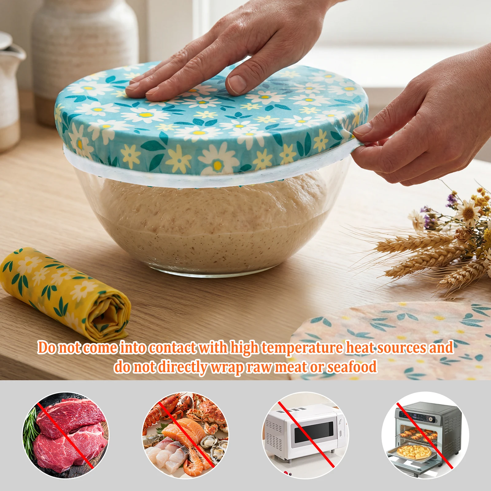 Juego de 3 Cubiertas para Tazo - Beeswax Food Cover reseña y precio