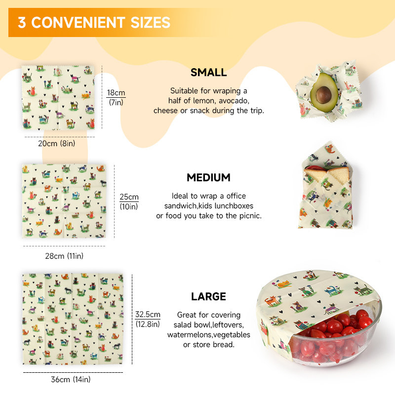 6 Paquetes (2S. Envoltorio de  - Beeswax Food Cover reseña y precio