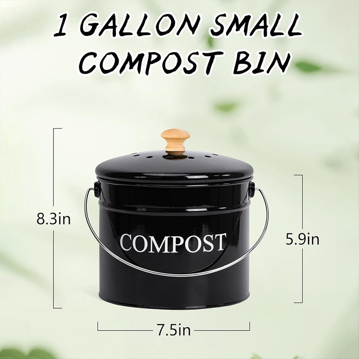 Contenedor de abono de cocina  - Compost Bin Countertop reseña y precio