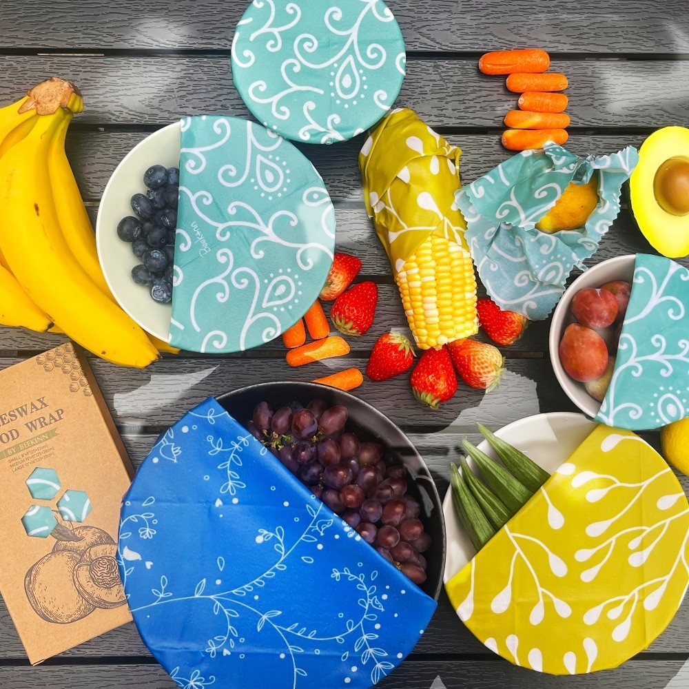 9 piezas de envoltorios de cer - Beeswax Food Cover reseña y precio